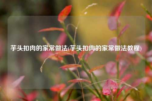 芋头扣肉的家常做法(芋头扣肉的家常做法教程)