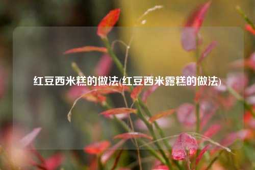 红豆西米糕的做法(红豆西米露糕的做法)